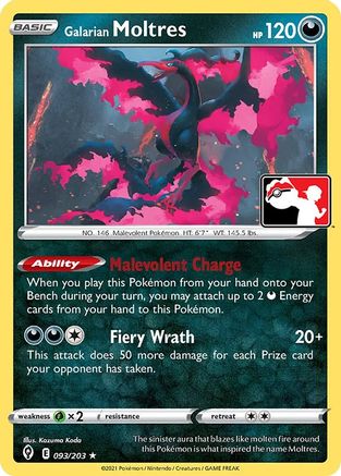 Galarian Moltres Prize Pack Series Cards - Rare