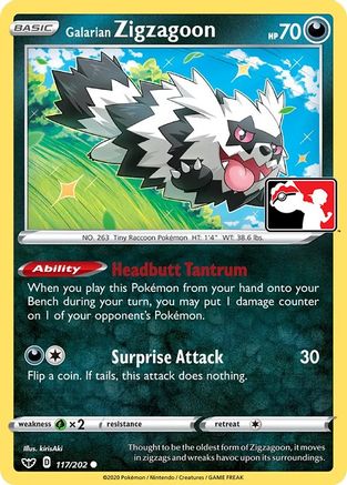 Galarian Zigzagoon - Holofoil Prize Pack Series Cards - Common