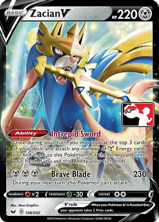 Zacian V - Holofoil Prize Pack Series Cards - Ultra Rare