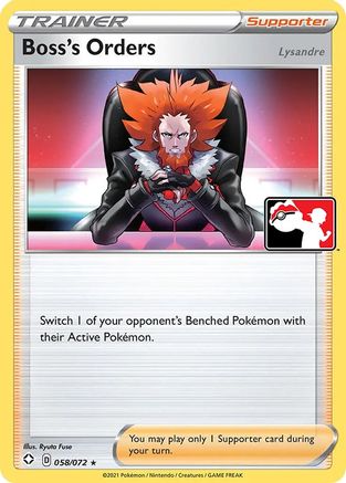 Boss's Orders - 058/072/072 Prize Pack Series Cards - Rare