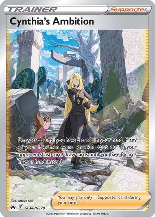 Cynthia's Ambition GG60 - Holofoil Crown Zenith Galarian Gallery - Ultra Rare