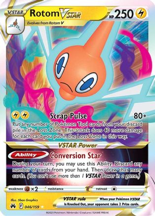 Rotom VSTAR 046 - Holofoil Crown Zenith - Ultra Rare