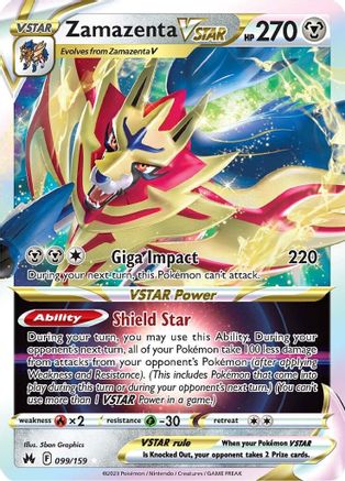 Zamazenta VSTAR 099 - Holofoil Crown Zenith - Ultra Rare