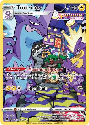Toxtricity GG09 - Holofoil Crown Zenith Galarian Gallery - Ultra Rare
