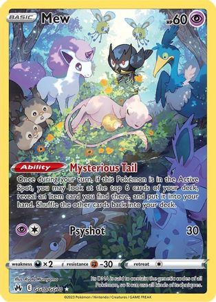 Mew GG10 - Holofoil Crown Zenith Galarian Gallery - Ultra Rare