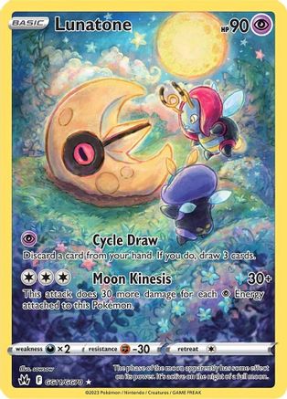 Lunatone GG11 - Holofoil Crown Zenith Galarian Gallery - Ultra Rare