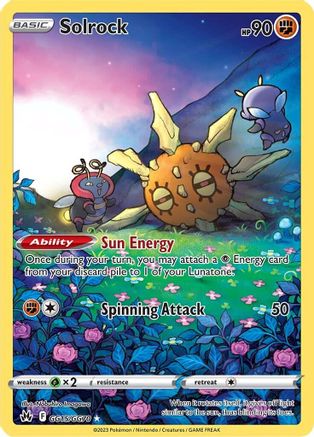 Solrock GG15 - Holofoil Crown Zenith Galarian Gallery - Ultra Rare