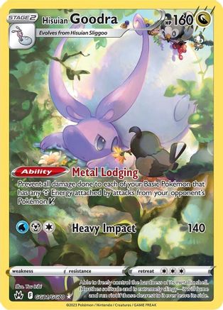 Hisuian Goodra GG21 - Holofoil Crown Zenith Galarian Gallery - Ultra Rare