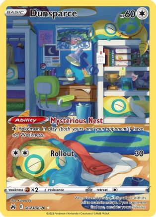 Dunsparce GG23 - Holofoil Crown Zenith Galarian Gallery - Ultra Rare