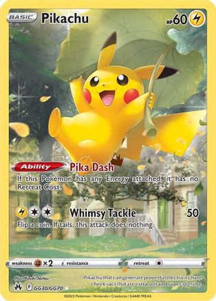 Pikachu GG30 - Holofoil Crown Zenith Galarian Gallery - Ultra Rare