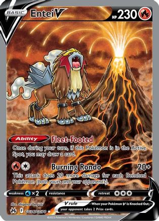 Entei V GG36 - Holofoil Crown Zenith Galarian Gallery - Ultra Rare