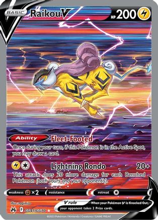 Raikou V GG41 - Holofoil Crown Zenith Galarian Gallery - Ultra Rare