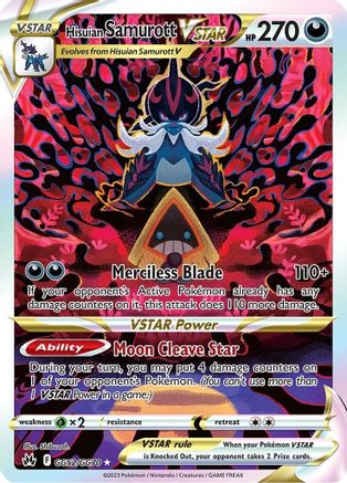 Hisuian Samurott VSTAR GG52 - Holofoil Crown Zenith Galarian Gallery - Ultra Rare