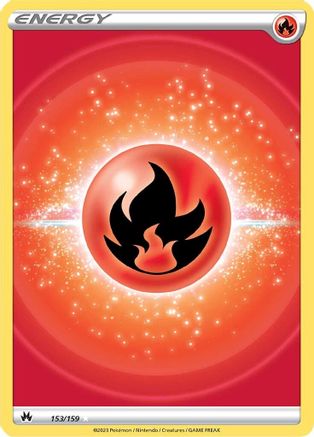 Fire Energy (Texture Full Art) 153 - Holofoil Crown Zenith - Ultra Rare