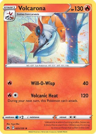 Volcarona 025 Crown Zenith - Rare