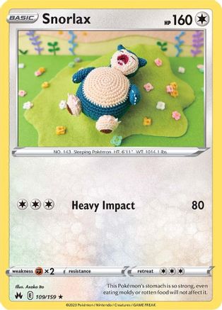 Snorlax 109 SWSH Crown Zenith - Rare