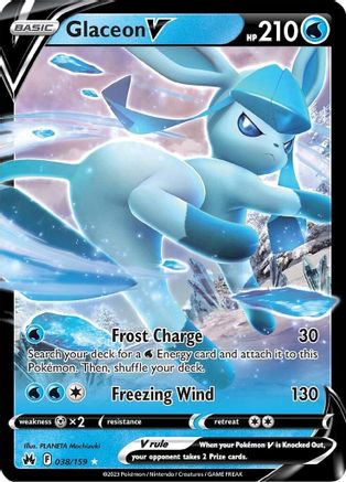 Glaceon V 038 - Holofoil Crown Zenith - Ultra Rare