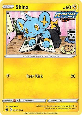 Shinx (39) (39) 039 - Reverse Holofoil Crown Zenith - Common