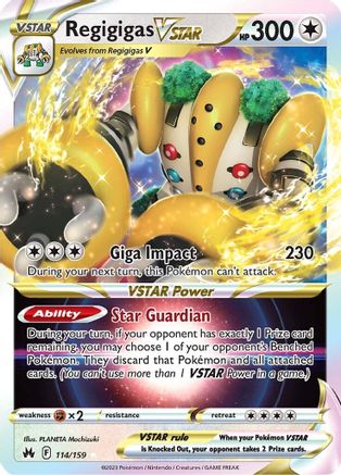 Regigigas VSTAR 114 - Holofoil Crown Zenith - Ultra Rare