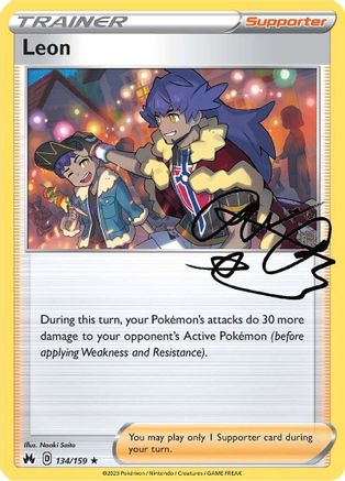 Leon 134 - Holofoil Crown Zenith - Holo Rare