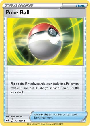Poke Ball 137 Crown Zenith - Common