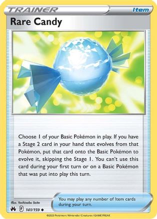 Rare Candy 141 - Reverse Holofoil Crown Zenith - Uncommon