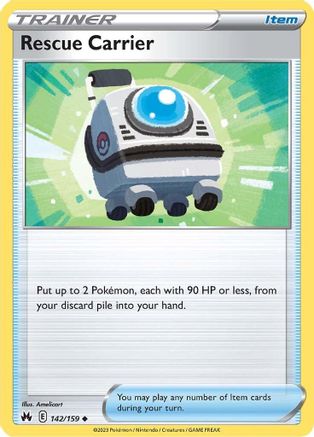 Rescue Carrier 142 - Reverse Holofoil Crown Zenith - Uncommon