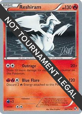 Reshiram - 2011 (Christopher Kan) 026 World Championship Decks - Rare