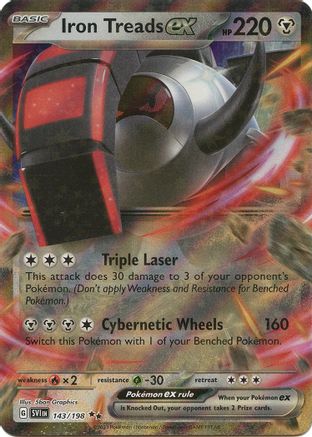 Iron Treads ex 143/198 - Holofoil SV01 Scarlet & Violet Base Set - Double Rare