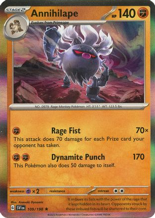Annihilape 109 - Reverse Holofoil SV01 Scarlet & Violet Base Set - Rare