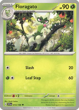 Floragato 014 - Reverse Holofoil SV01 Scarlet & Violet Base Set - Uncommon