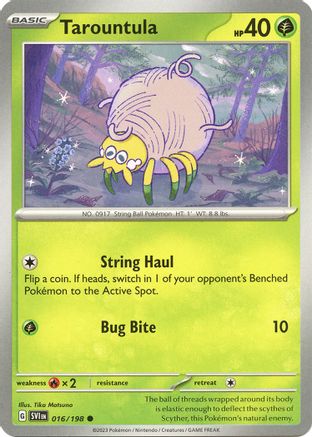 Tarountula 016/198 - Reverse Holofoil SV01 Scarlet & Violet Base Set - Common