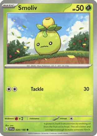 Smoliv 020/198 SV01 Scarlet & Violet Base Set - Common