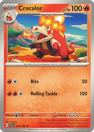 Crocalor 037 - Reverse Holofoil SV01 Scarlet & Violet Base Set - Uncommon