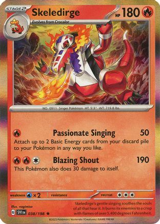 Skeledirge 038 - Holofoil SV01 Scarlet & Violet Base Set - Rare