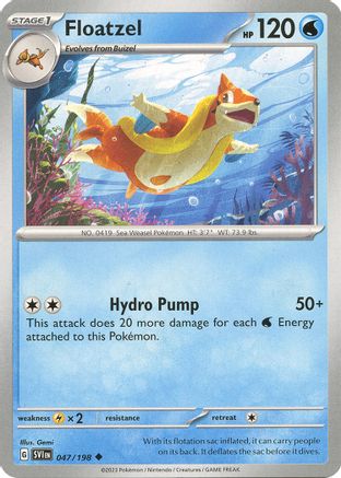 Floatzel 047 - Reverse Holofoil SV01 Scarlet & Violet Base Set - Uncommon