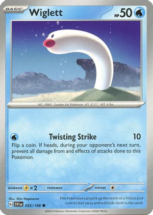 Wiglett 055/198 - Reverse Holofoil SV01 Scarlet & Violet Base Set - Common