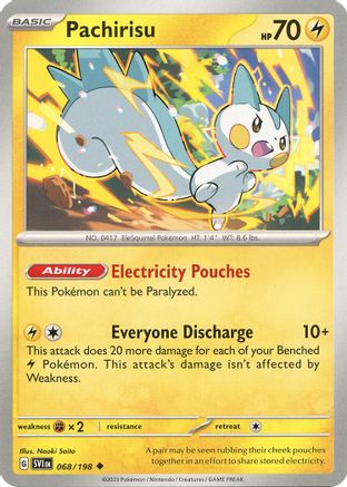 Pachirisu 068/198 - Reverse Holofoil SV01 Scarlet & Violet Base Set - Uncommon
