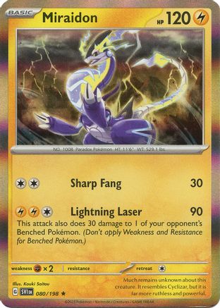 Miraidon 080 - Reverse Holofoil SV01 Scarlet & Violet Base Set - Rare