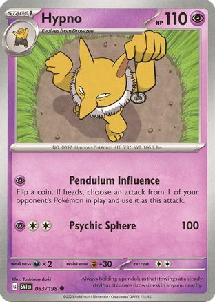 Hypno 083 SV01 Scarlet & Violet Base Set - Uncommon