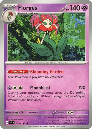 Florges 093 - Reverse Holofoil SV01 Scarlet & Violet Base Set - Uncommon