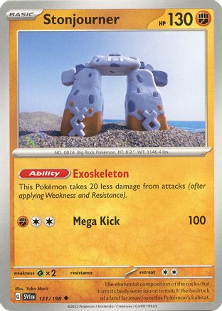 Stonjourner 121 - Reverse Holofoil SV01 Scarlet & Violet Base Set - Uncommon
