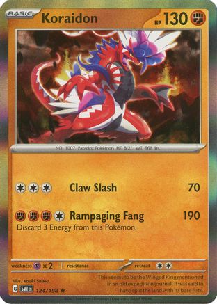 Koraidon 124 - Holofoil SV01 Scarlet & Violet Base Set - Rare