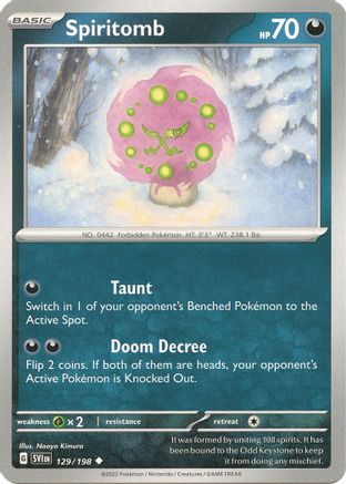 Spiritomb 129 SV01 Scarlet & Violet Base Set - Uncommon
