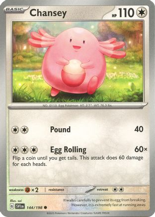 Chansey 144 - Reverse Holofoil SV01 Scarlet & Violet Base Set - Common