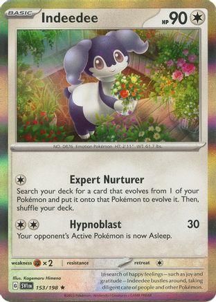 Indeedee 153 - Reverse Holofoil SV01 Scarlet & Violet Base Set - Rare