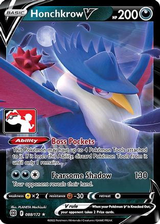 Honchkrow V/172 - Holofoil Prize Pack Series Cards - Ultra Rare