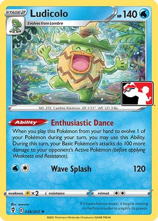 Ludicolo Prize Pack Series Cards - Rare