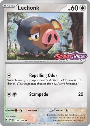 Lechonk (Store Promo) 154/198 - Reverse Holofoil Miscellaneous Cards & Products - Promo