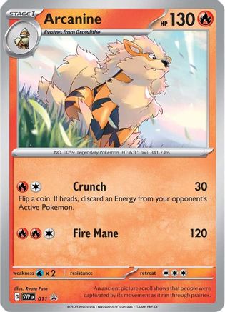 Arcanine 011 - Holofoil SV Scarlet & Violet Promo Cards - Promo